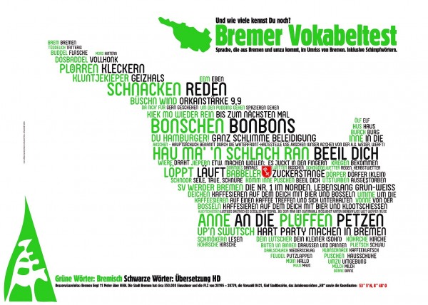 Wortposter Bremen: Bremer Vokabeltest