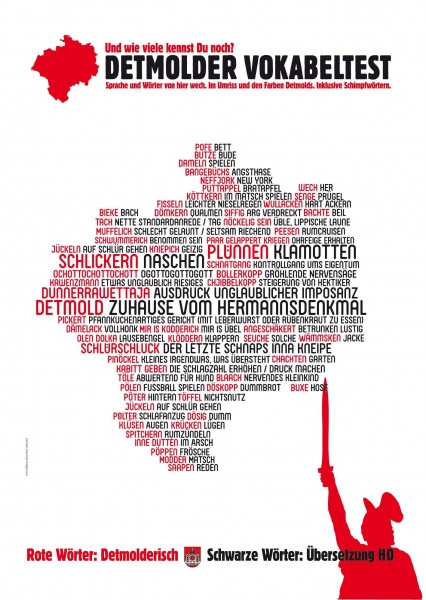 Wortposter Detmold: Detmolder Vokabeltest